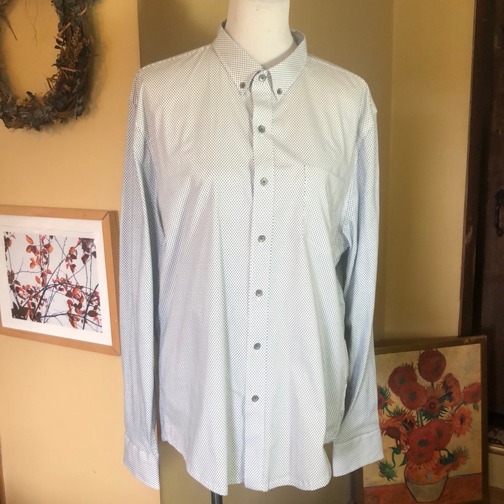 WRK Work Best Clothing Karma NYC sz XL The Reworked Shirt Diamond Stretch $98NEW